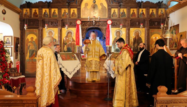 Ο-Αρχιεπίσκοπος-Νικήτας-στον-Άγιο-Γεώργιο,-στο-Κίνγκστον-–-Κυριακή-των-Μυροφόρων