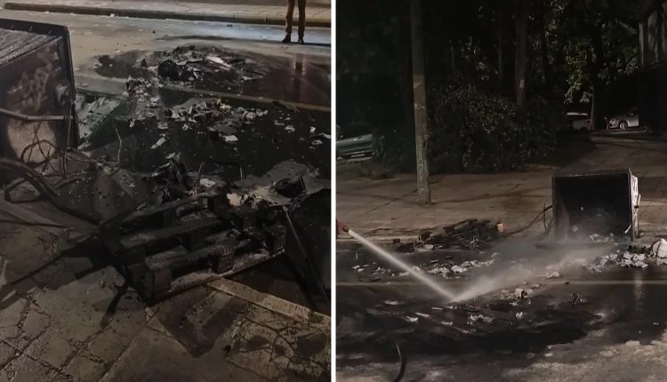 Έκλεισε-η-Αλεξάνδρας:-Φωτιά-σε-κάδους-και-μηνύματα-για-τα-Προσφυγικά