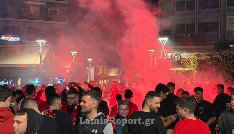 Ξέφρενο-πανηγύρι-στη-Λαμία-για-την-κατάκτηση-της-euroleague-από-τον-Ολυμπιακό