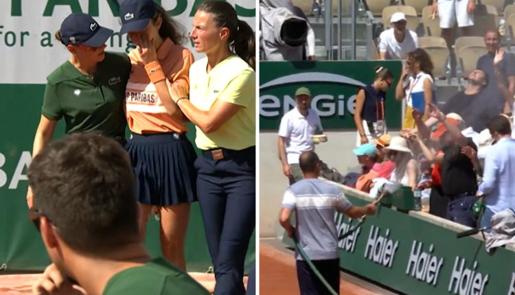 «Έλιωσαν»-στο-roland-garros-από-τον-καύσωνα:-Λιποθύμησε-ball-girl,-με-λάστιχα-δρόσισαν-τους-θεατές-στις-κερκίδες