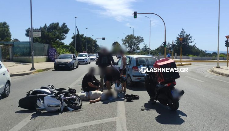 Χανιά:-Στο-νοσοκομείο-νεαρός-μετά-από-σύγκρουση-δικύκλου-με-αυτοκίνητο-–-Δείτε-φωτογραφίες