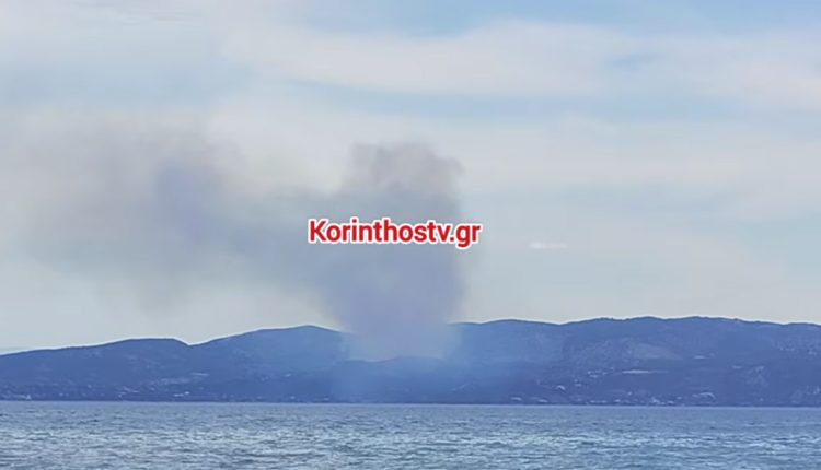 Μεγάλη-φωτιά-στο-Λουτράκι-–-Ήχησε-το-112-στην-περιοχή