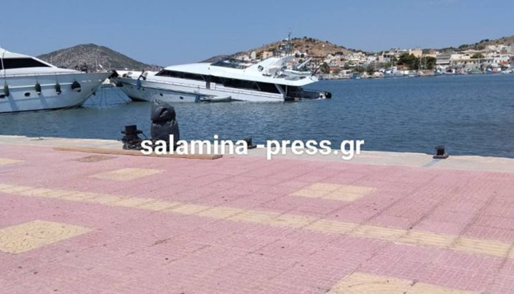 Συναγερμός-στη-Σαλαμίνα:-Βυθίζεται-σκάφος-στη-Μαρίνα-Βουρκαρίου,-δείτε-βίντεο