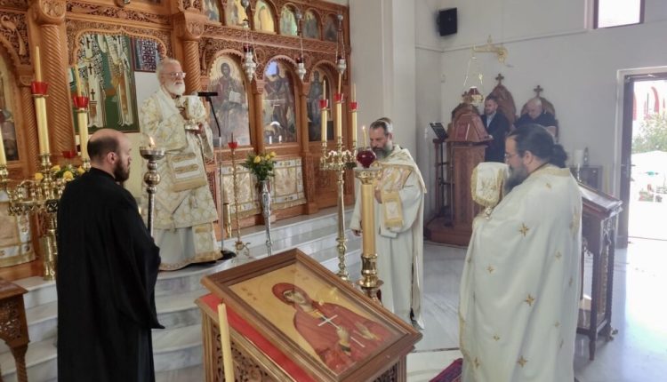Ο-Μητροπολίτης-Αρκαλοχωρίου-στην-Ιερά-Μονή-Αγίας-Μαρίνας-Βόνης