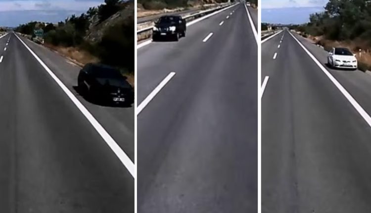 Παραλίγο-τραγωδία-στην-Εγνατία-Οδό:-Τρία-αυτοκίνητα-καταγράφηκαν-από-κάμερα-νταλίκας-να-κινούνται-ανάποδα