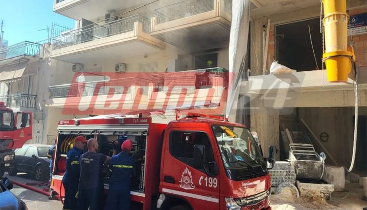 Μεγάλη-φωτιά-στην-Πάτρα:-Διαμέρισμα-καταστράφηκε-ολοσχερώς