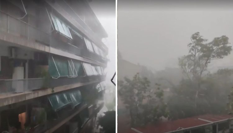 Το-ισχυρότατο-μπουρίνι-«γονάτισε»-την-Αθήνα:-Πλημμύρισαν-δρόμοι,-έπεσαν-δέντρα,-κατέρρευσαν-σκαλιωσιές-–-Πάνω-από-112.000-κεραυνοί-σε-λίγη-ώρα