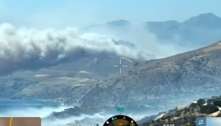 Στο-έλεος-της-φωτιάς-όλο-το-νότιο-κομμάτι-του-Ρεθύμνου:-Κάτοικοι-τρέχουν-στη-θάλασσα-–-Απόκοσμο-τοπίο-με-στάχτες-και-καμμένες-εκτάσεις