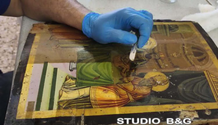Συντήρηση-Ιερών-Εικόνων-στο-Εκκλησιαστικό-Μουσείο-του-Ιερού-Ναού-Ευαγγελιστρίας-Ναυπλίου