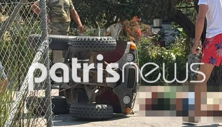 Σοβαρό-τροχαίο-με-γουρούνα-στη-Μυρτιά-Πύργου-–-Ο-αναβάτης-τραυματίστηκε-στο-κεφάλι