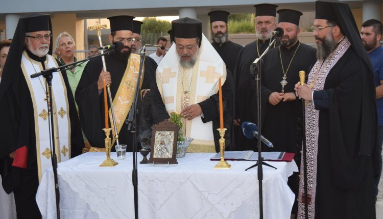 Ο-Μεσσηνίας-Χρυσόστομος-εγκαινίασε-το-νέο-Γυμνάσιο-–-Λύκειο-Κορώνης