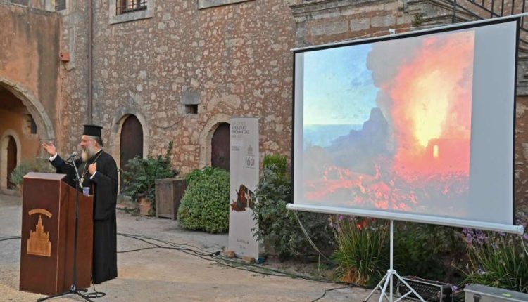 Εγκαίνια-έκθεσης-του-πίνακα-«Η-ανατίναξη-της-Μονής-Αρκαδίου»-του-Ιβάν-Αϊβαζόφσκι-στην-Ιερά-Μονή-Αρκαδίου