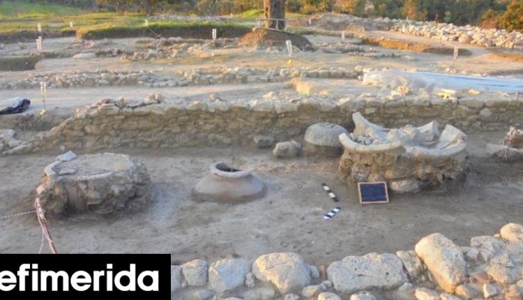 Χαλκιδική:-Εντοπίστηκαν-αρχαιολογικές-εγκαταστάσεις-που-συνδέονται-με-παραγωγή-οίνου-και-ελαιοτριβείο-[εικόνες]