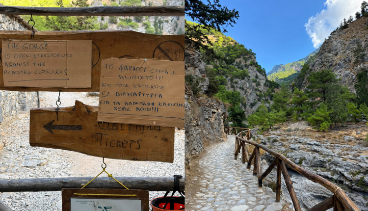 Το-διαρκές-«άνοιξε-κλείσε»-στο-Φαράγγι-της-Σαμαριάς-έφερε-στα-όριά-τους-κατοίκους-και-επιχειρηματίες-–-Το-άνοιξαν-μόνοι-τους