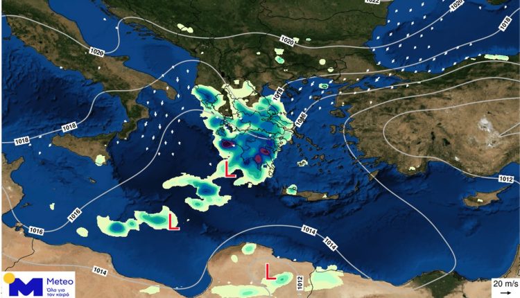 Οι-χάρτες-της-νέας-κακοκαιρίας-–-Πορτοκαλί-προειδοποίηση-της-ΕΜΥ-για-βροχές-και-καταιγίδες
