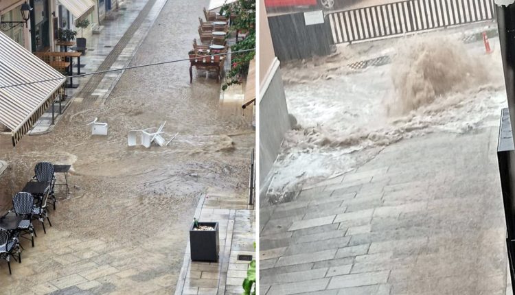 Ισχυρή-καταιγίδα-σάρωσε-το-νησί-της-Σύρου:-Ρεκόρ-βροχόπτωσης-στην-Ερμούπολη