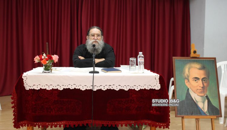 Ο-ιεραπόστολος-π.-Ευάγγελος-Παπανικολάου-στο-Λιγουριό-Αργολίδας-για-τον-«Καποδίστρια-τον-Μέγα»