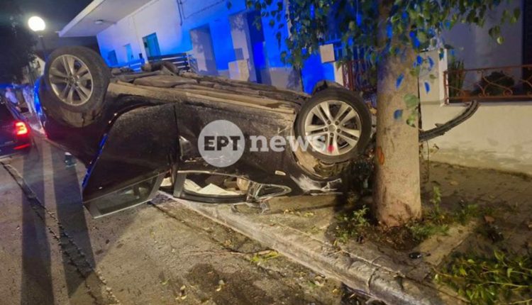 Αυτοκίνητο-αναποδογύρισε-στη-μέση-του-δρόμου-στην-Παρηγοριά-Χανιών-–-Άφαντοι-οι-δύο-από-τους-τέσσερις-επιβάτες