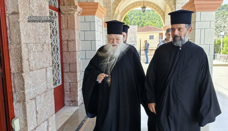 Ο-πρώην-Καλαβρύτων-Αμβρόσιος-στον-ΙΝ.-Ευαγγελιστρίας-Ναυπλίου-–-“Έρχομαι-ως-απλός-προσκυνητής-στην-Παναγία”