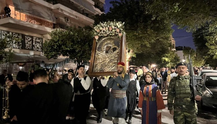 Λιτάνευση-Θαυματουργού-Εικόνoς Παναγίας Βουρλιώτισσας στη-Ν.-Φιλαδέλφεια