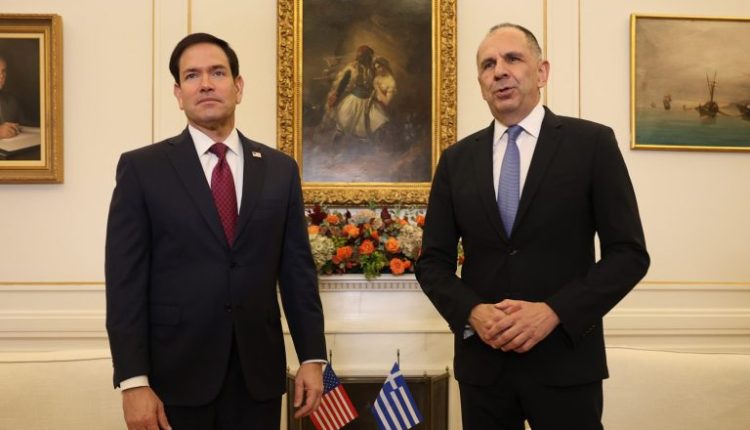 Στην-Αθήνα-ο-υπ-Εξωτερικών-των-ΗΠΑ-Μάρκο-Ρούμπιο:-Συνάντηση-με-Γ.-Γεραπετρίτη