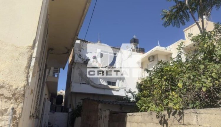 Πανικός-στο-Ηράκλειο:-Κατέρρευσαν-τμήματα-πολυκατοικίας-μέσα-στη-νύχτα,-από-τύχη-δεν-υπήρξαν-θύματα-–-Απίστευτες-εικόνες