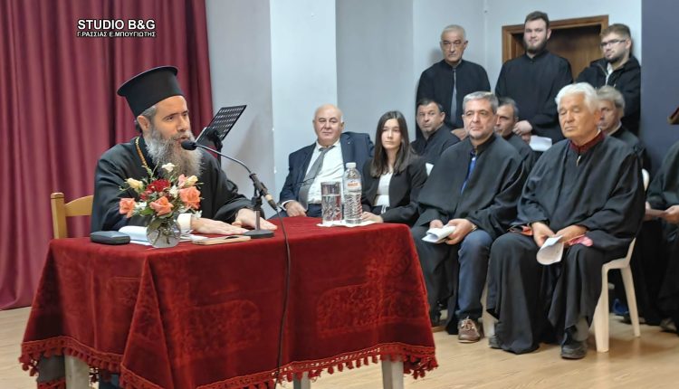 Ο-Χριστουπόλεως-Βαρνάβας-μίλησε-στο-Λυγουριό-Αργολίδας-για-το-διαχρονικό-μήνυμα-της-Αγίας-Φιλοθέης