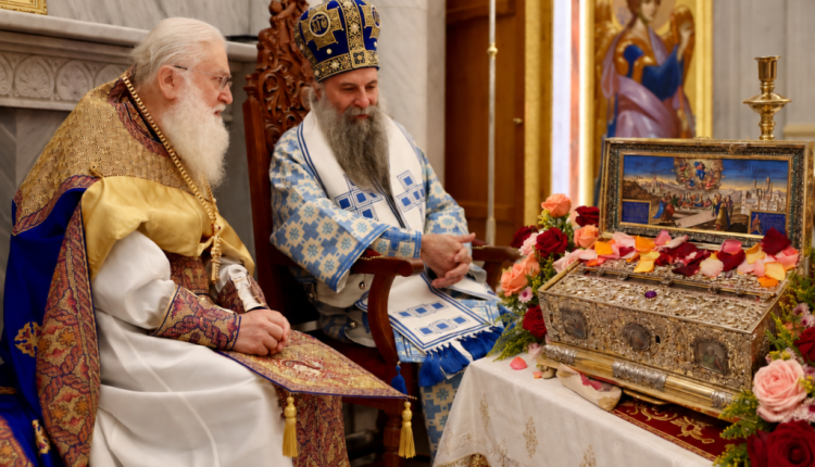 Ζωντανά-ο-Πατριάρχης-Σερβίας-Πορφύριος-με-τον-Γέροντα-Εφραίμ-στην-pemptousia-tv