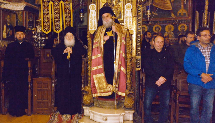 Η-υποδοχή-του-Μητροπολίτη-Κιτίου-στην-Ιερά-Μεγίστη-Μονή-Βατοπαιδίου